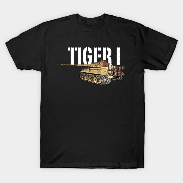 Tiger I T-Shirt by BearCaveDesigns